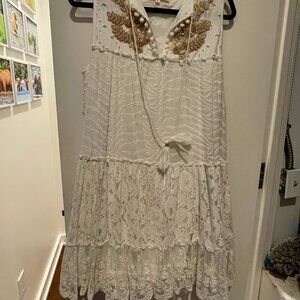 Derhy K boho dress/white